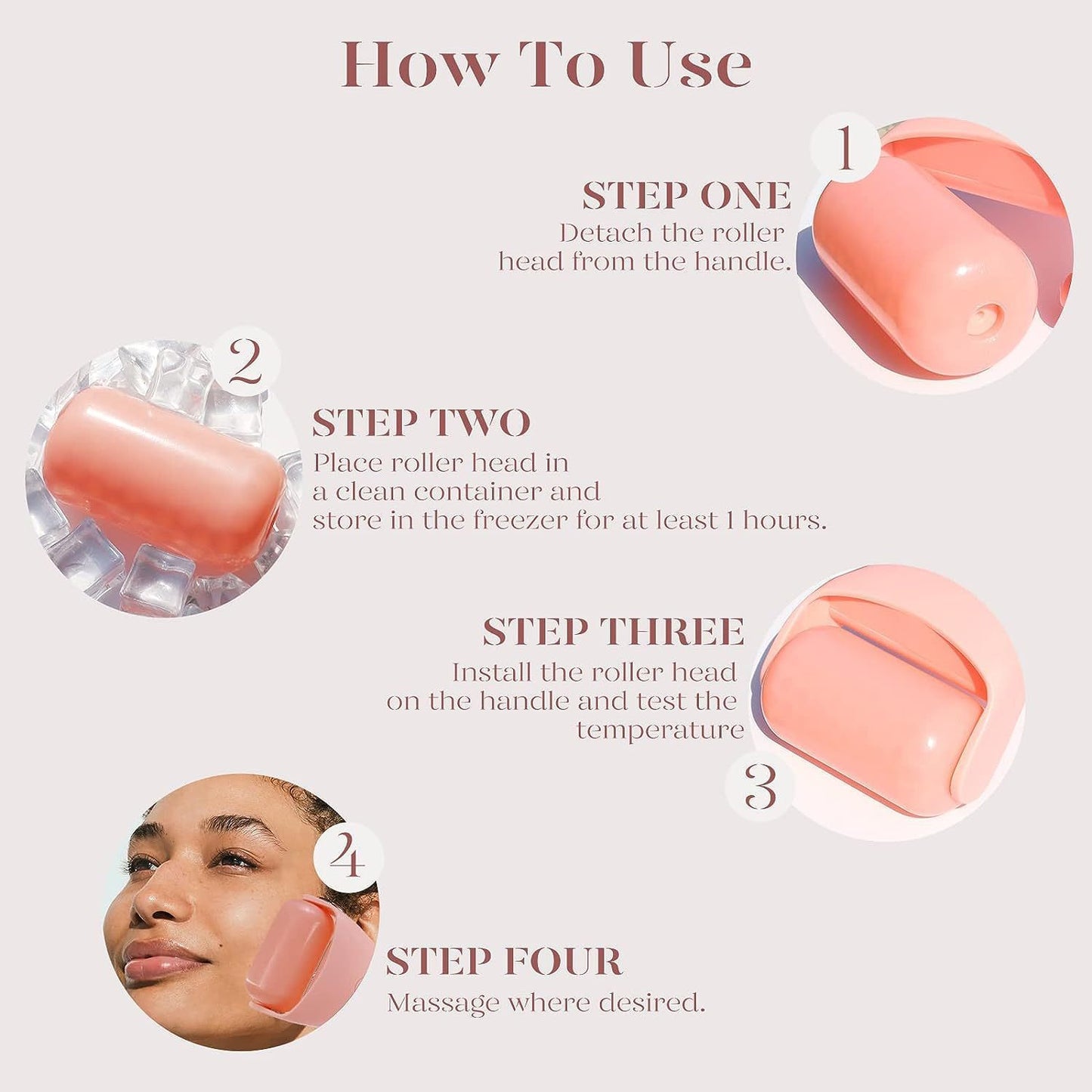 Facial Ice Roller Massager – Cooling Head & Face Therapy Tool